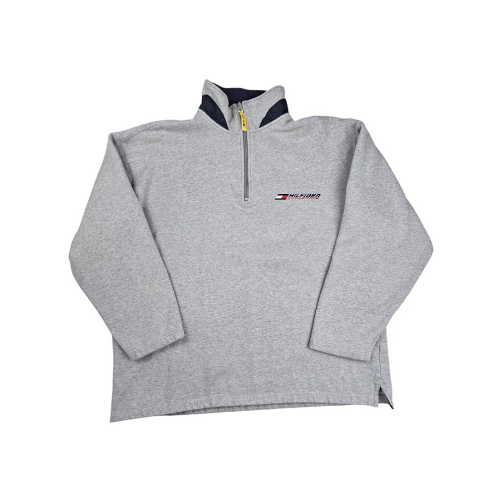 Tommy Hilfiger‎ Sweatshirt Mens Size Large Vintage 1/4 Zip Fleece Pullover